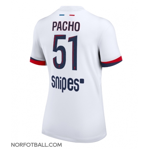 Billige Fotballdrakt Paris Saint-Germain Willian Pacho #51 Replika Bortedrakt Dame 2025-26 Kortermet Billige Fotballdrakt Paris Saint-Germain Willian Pacho #51 Replika Bortedrakt Dame 2025-26 Kortermet